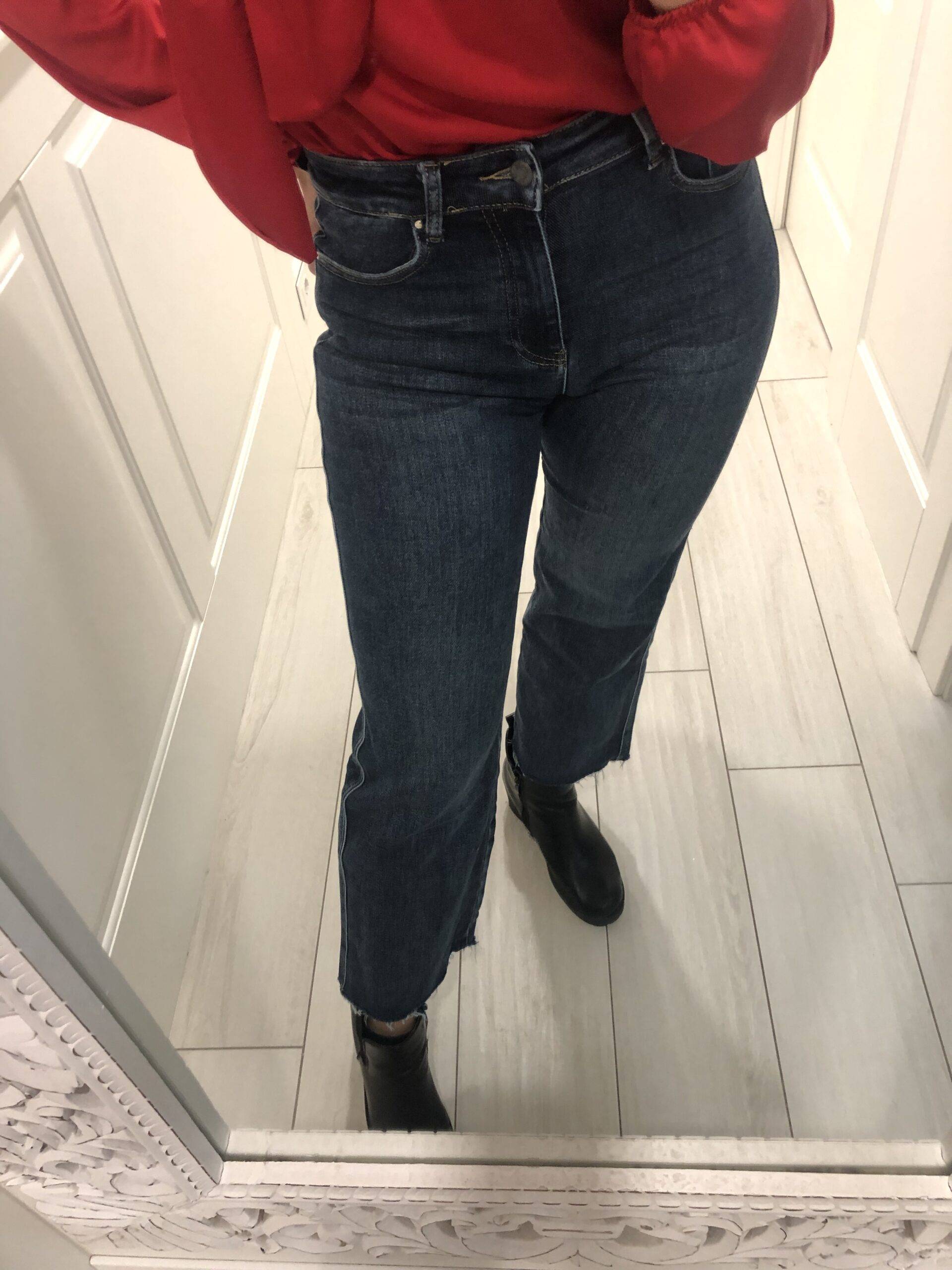 Jeans vita alta leggermente palazzo - immagine 4