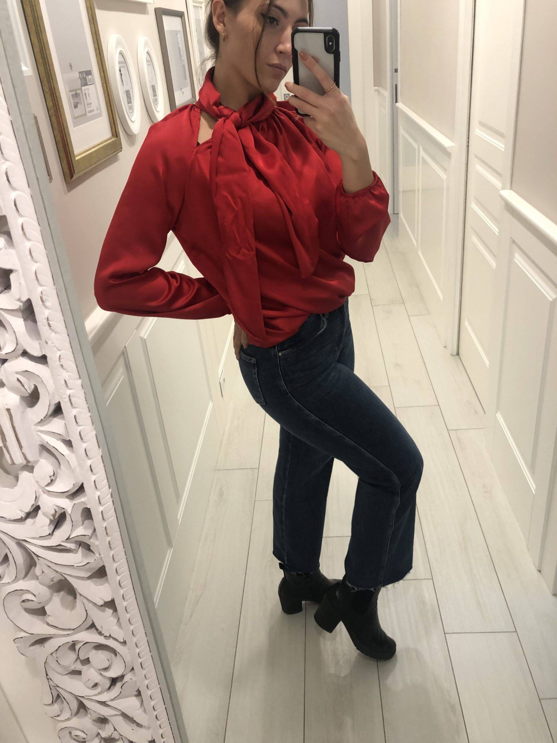 Jeans vita alta leggermente palazzo - immagine 2