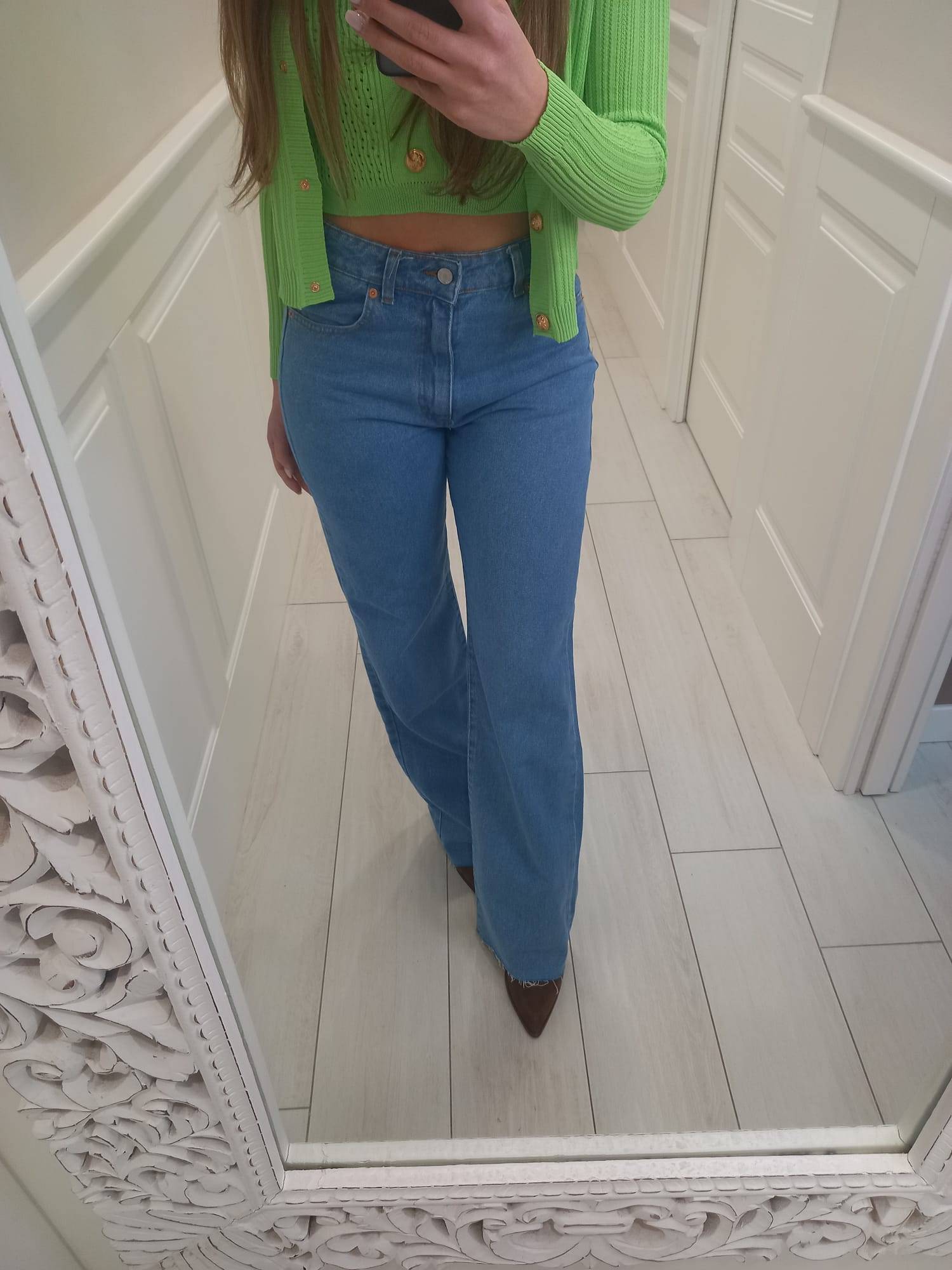 Denim Vita alta Palazzo