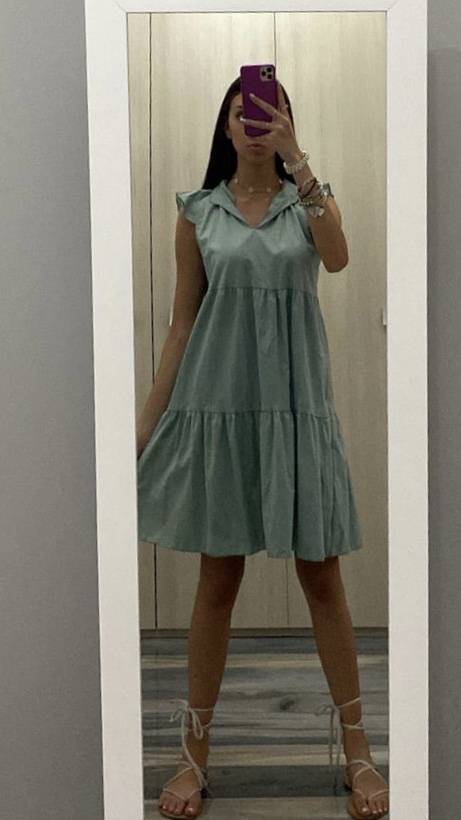 Vestito collo coreana - immagine 4