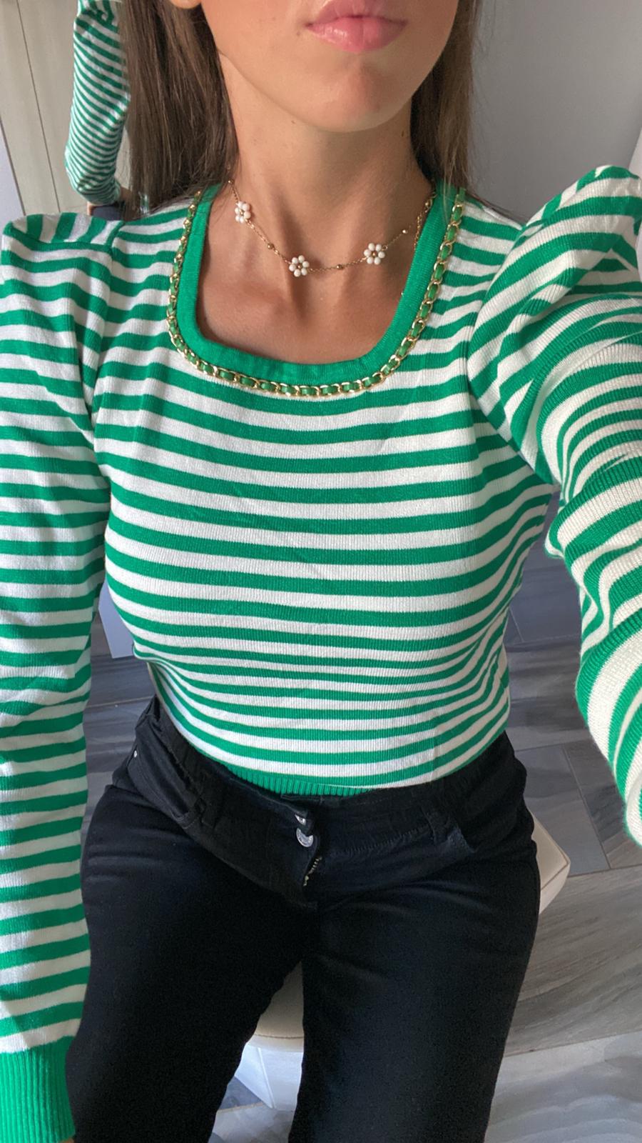 Maglia riga con catena - immagine 5