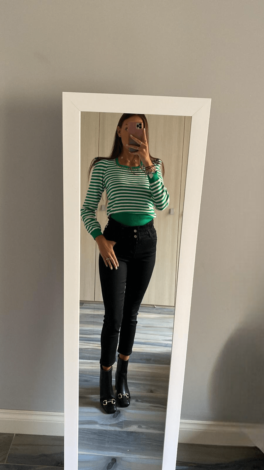 Maglia riga con catena - immagine 4
