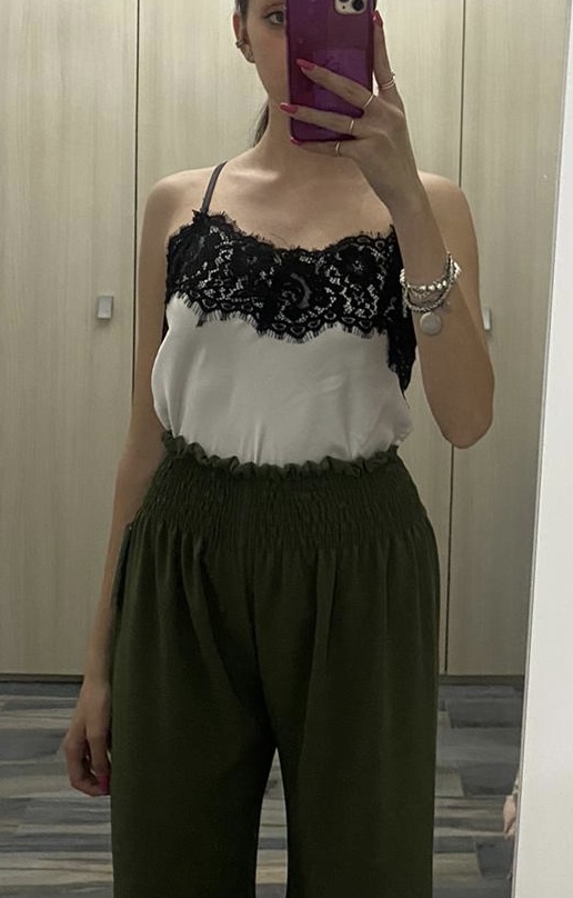 Pantalone vita alta con elastico - immagine 4