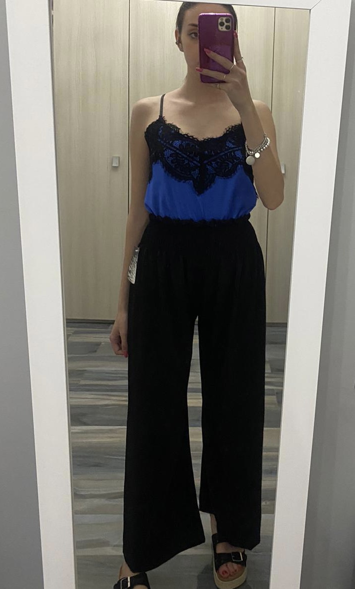 Pantalone vita alta con elastico - immagine 5
