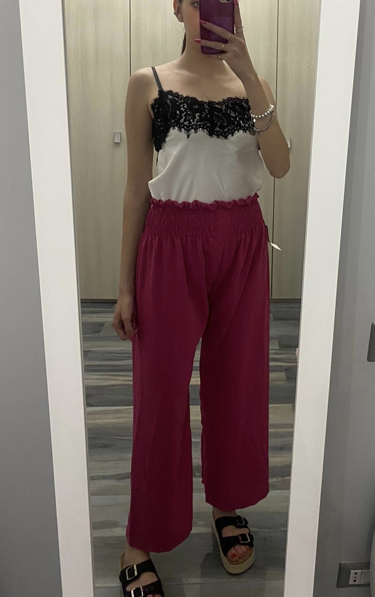 Pantalone vita alta con elastico - immagine 7