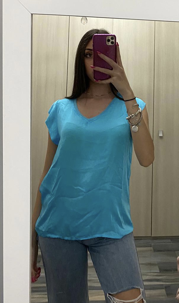 T-shirt effetto seta