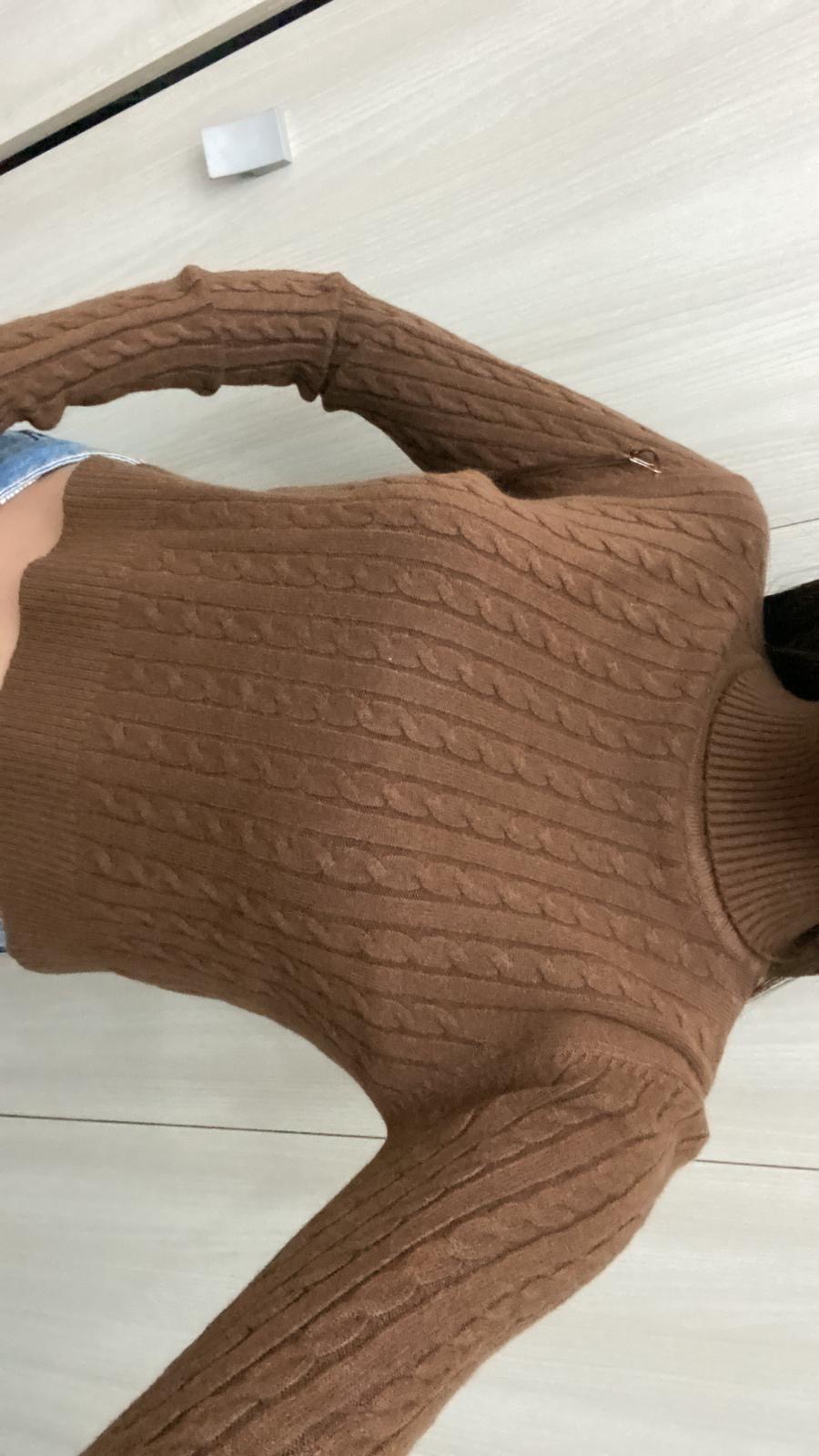 Maglia collo alto intreccio cropped - immagine 6