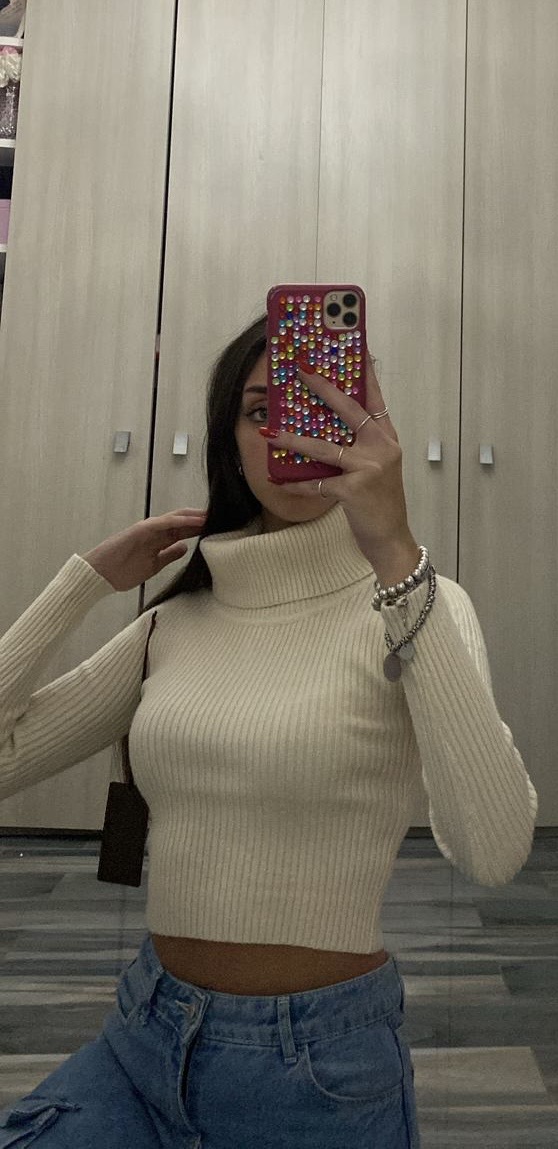 Maglione collo alto cropped - immagine 6