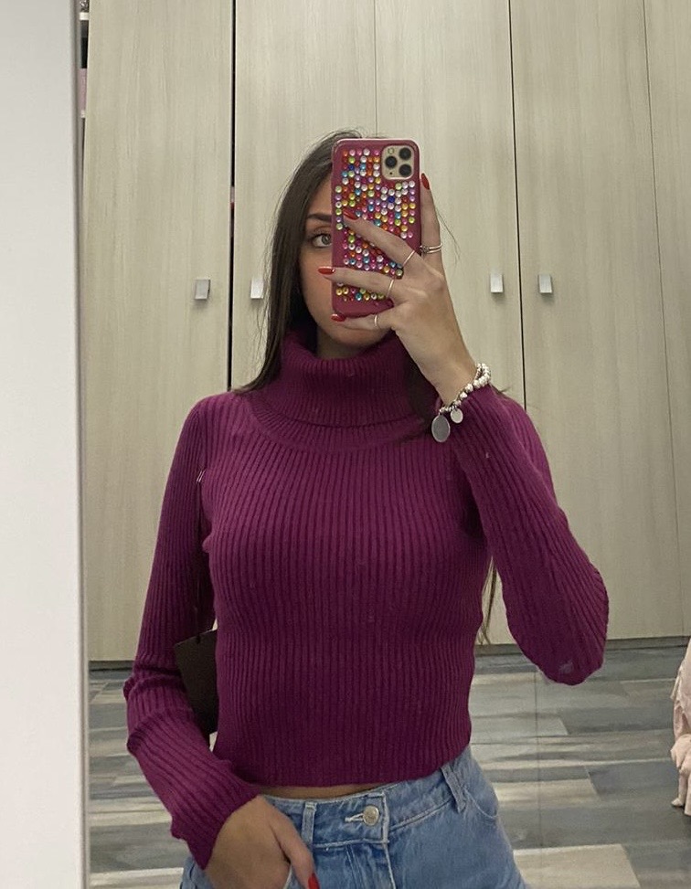 Maglione collo alto cropped - immagine 9