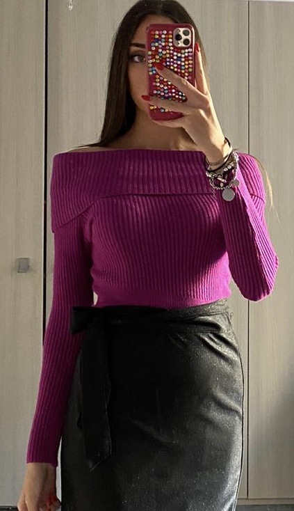 Maglione scollo a barca