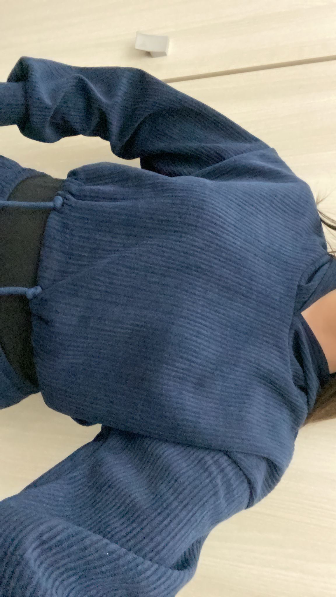 Coordinato effetto velluto cargo - immagine 3