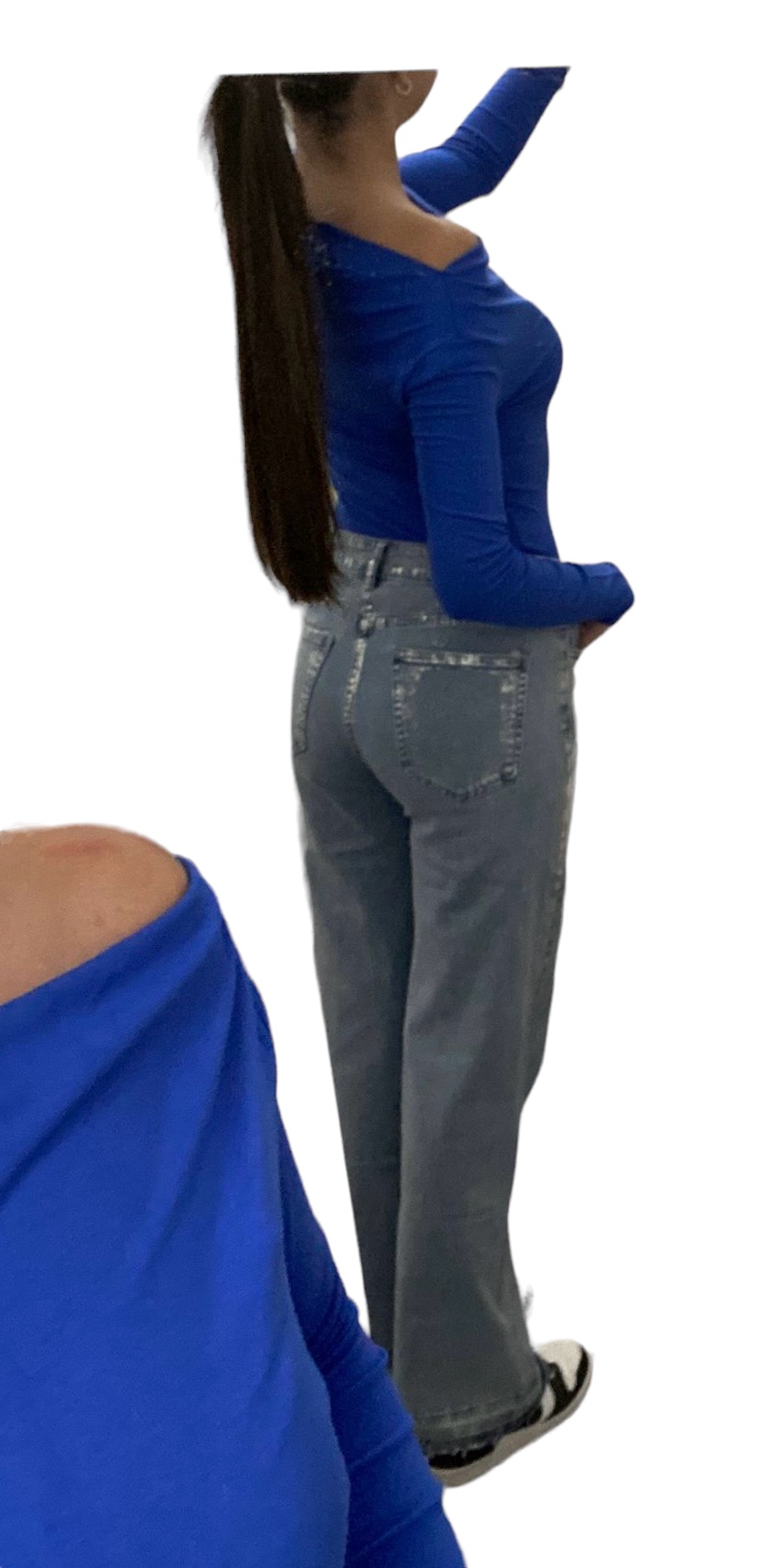 Denim vita Alta effetto silver - immagine 4