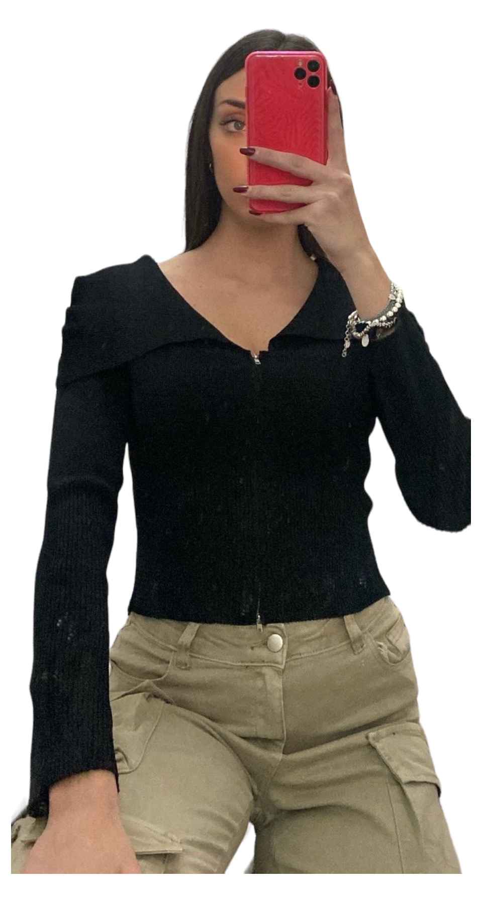 Maglia con collo e cerniera - immagine 8