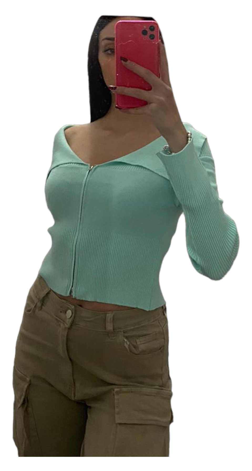 Maglia con collo e cerniera - immagine 12