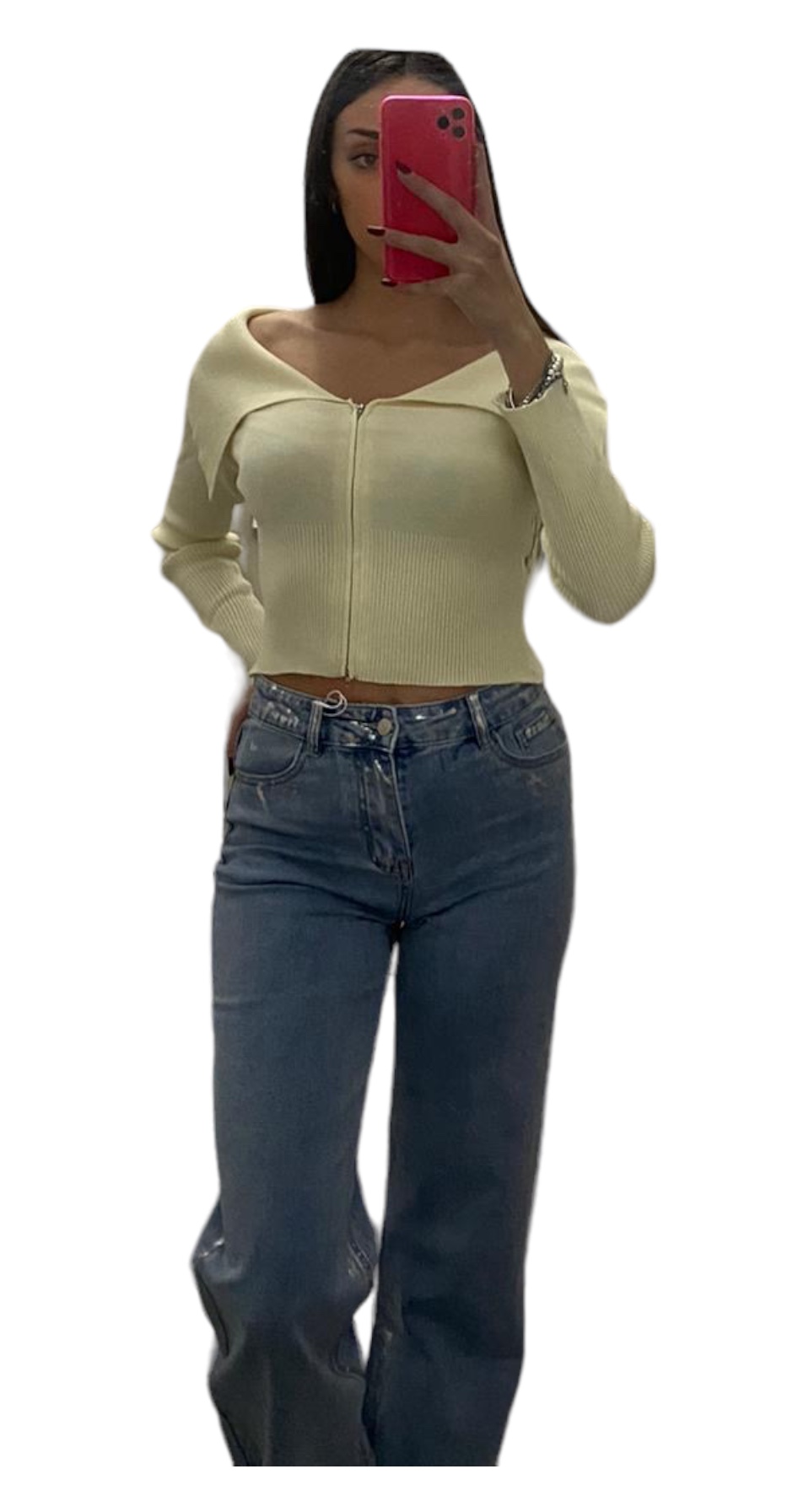 Maglia con collo e cerniera - immagine 5
