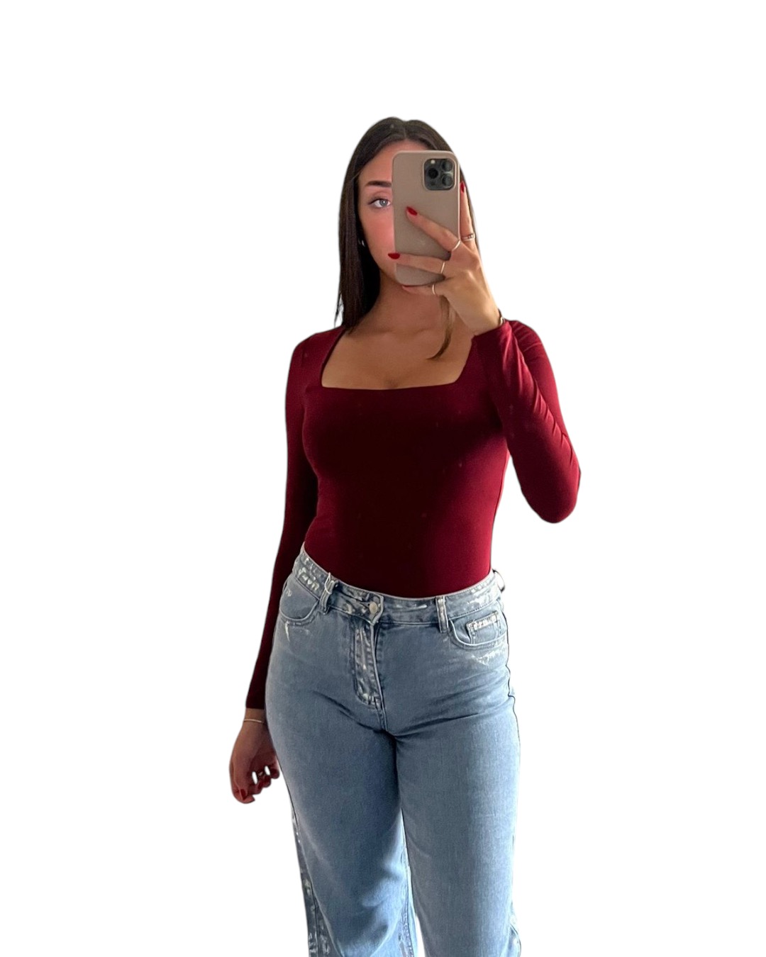 Maglia scollo quadrato