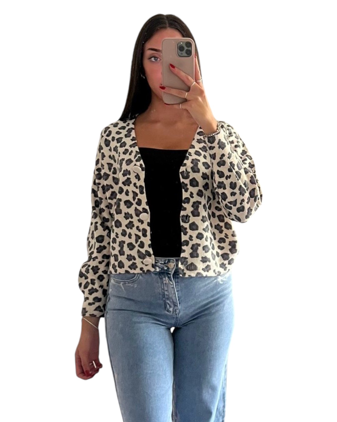 Cardigan donna animalier - immagine 3