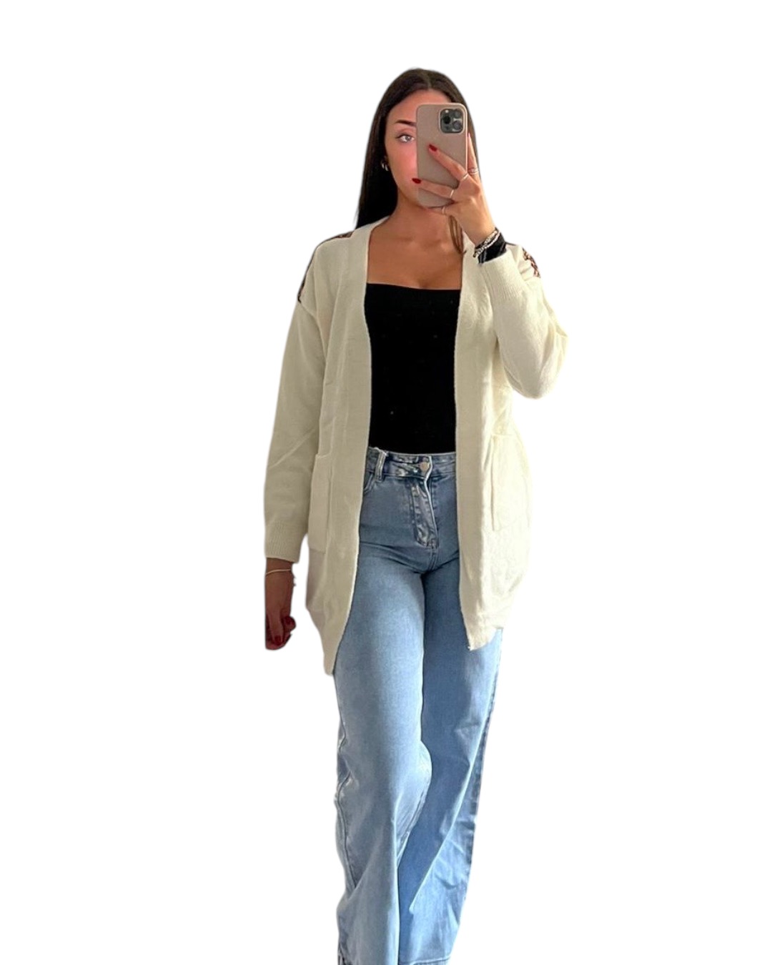 Cardigan con cintura - immagine 4