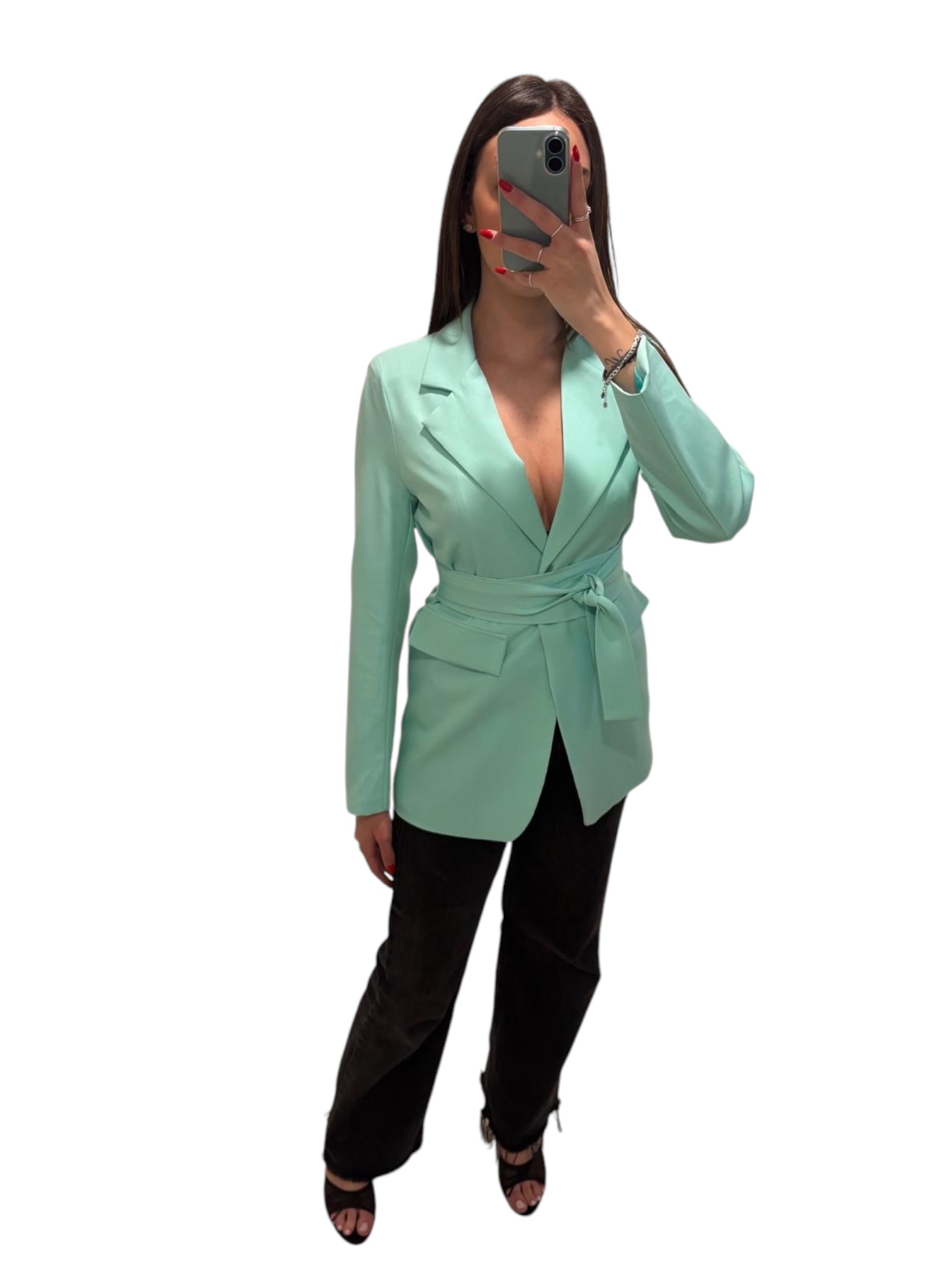 blazer con cintura